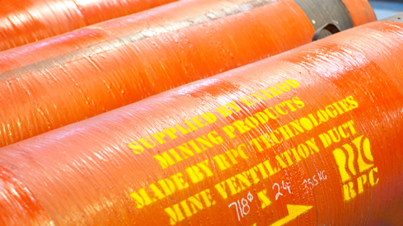 Mine ventilation ducting
